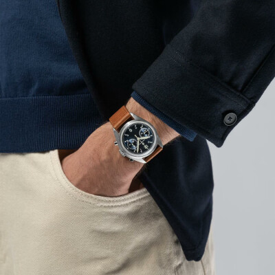 Montre HAMILTON Khaki Aviation Pilot Pioneer Mechanical Chrono H76409530