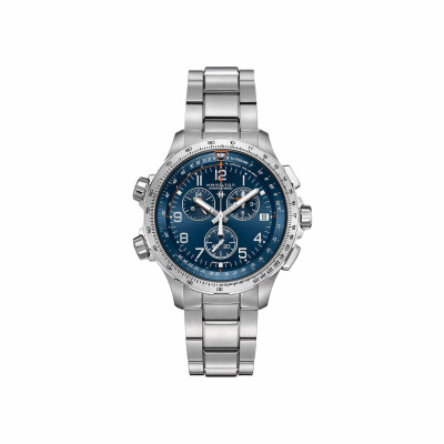 Montre Hamilton Khaki Aviation Khaki X-Wind GMT Chrono Quartz H77922141