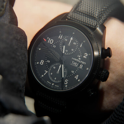 Montre HAMILTON x Resident Evil Requiem Khaki Field Auto Chrono Édition Limitée H71636330