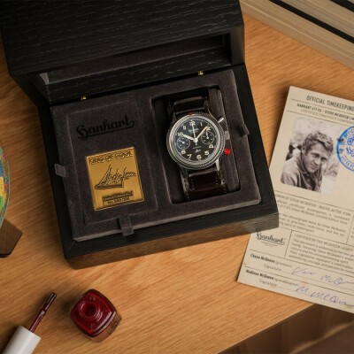 Montre Hanhart 1882 417 ES Steve McQueen Limited Edition No.1 (Shell Cordovan, dunkelbraun, L)