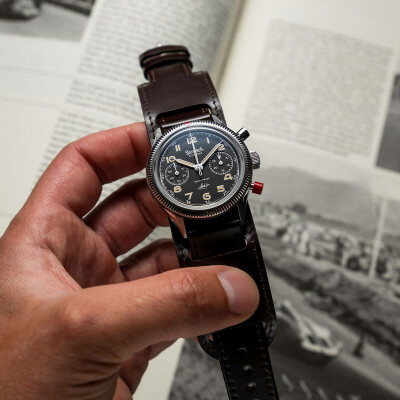 Montre Hanhart 1882 417 ES Steve McQueen Limited Edition No.1 (Shell Cordovan, dunkelbraun, L)