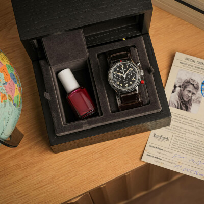 Montre Hanhart 1882 417 ES Steve McQueen Limited Edition No.1 (Shell Cordovan, dunkelbraun, L)