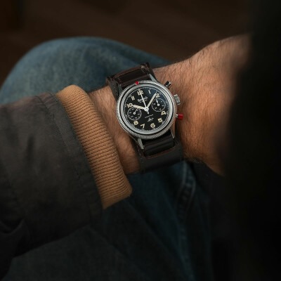 Montre Hanhart 1882 417 ES Steve McQueen Limited Edition No.1 (Shell Cordovan, dunkelbraun, L)