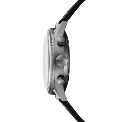 Montre Hanhart 1882 417 TI Desert Pilot, 42mm, bracelet caoutchouc sable, Édition Limitée