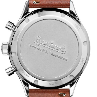 Montre Hanhart 1882 417 ES Moby Dick, 39mm, bracelet cuir marron clair M