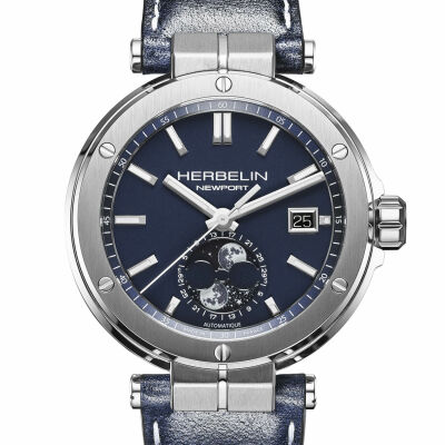 Montre HERBELIN Newport Automatique Phases de Lune 2889A15LBL