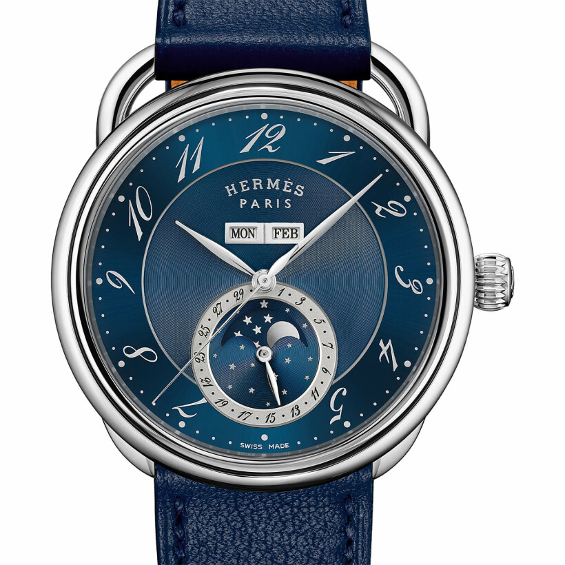 Hermès Arceau moonphase watch 43mm