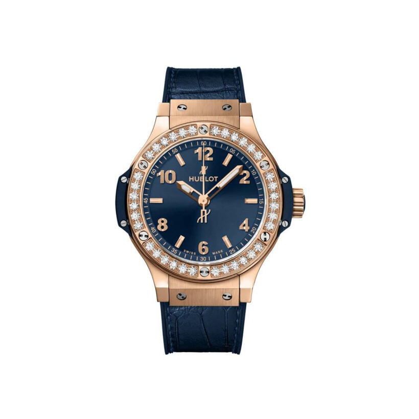 Montre Hublot Big Bang Gold Blue Diamonds 38mm