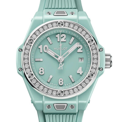 Hublot Big Bang One Click Mint Green Ceramic Diamonds watch