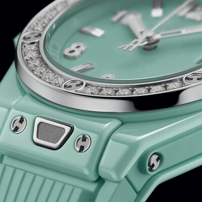 Hublot Big Bang One Click Mint Green Ceramic Diamonds watch