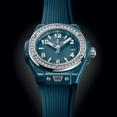 Hublot Big Bang One Click Petrol Blue Ceramic Diamonds watch