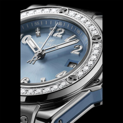 Montre Hublot Big Bang One Click Steel Coal Blue Diamonds