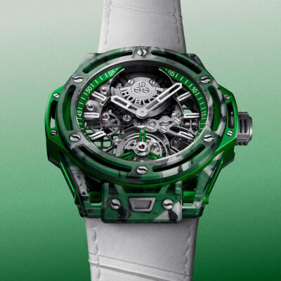 Montre Hublot Big Bang Tourbillon Novak Djokovic Goat Edition Green