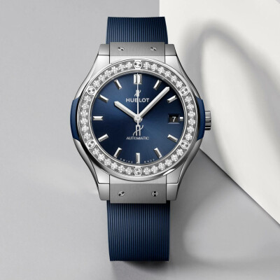 Hublot Classic Fusion Titanium Blue Diamonds 38mm watch