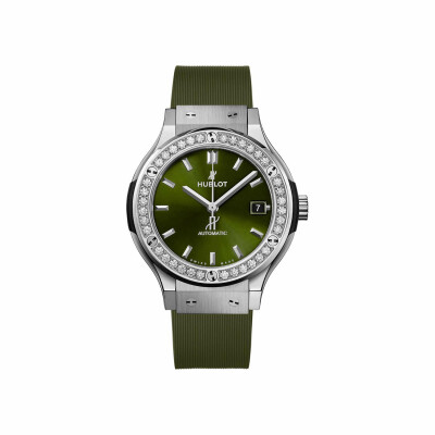 Hublot Classic Fusion Titanium Green Diamonds 38mm watch
