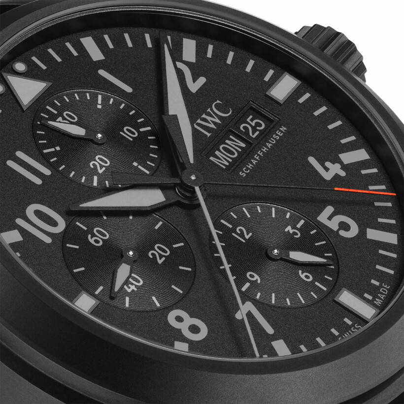 Montre IWC Schaffhausen Montre d'Aviateur Double Chronographe TOP GUN Ceratanium®