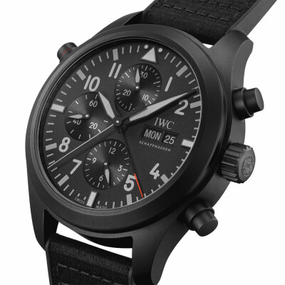 Montre IWC Schaffhausen Montre d'Aviateur Double Chronographe TOP GUN Ceratanium®