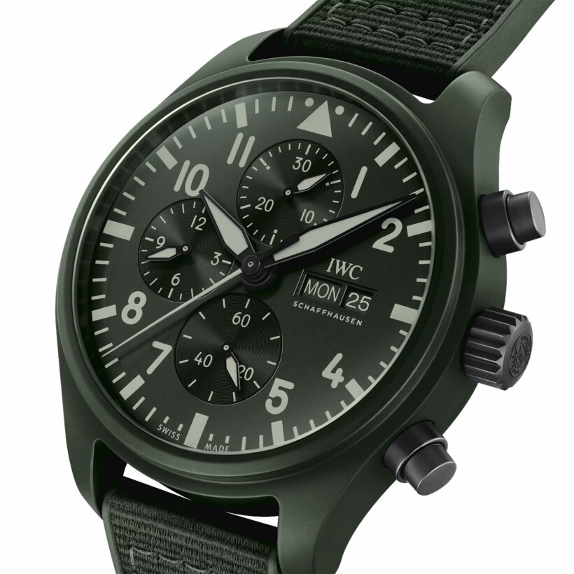 Montre IWC Schaffhausen Montre d'Aviateur Chronographe TOP GUN Edition Woodland