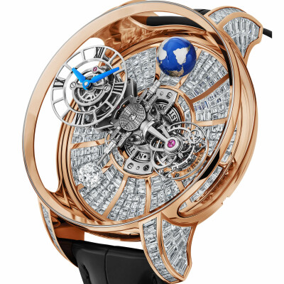 Montre Jacob & Co Astronomia Sky Gravitational Triple-Axis Flying Tourbillon Baguette Celestial Panorama Édition Limitée