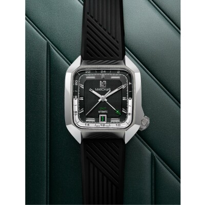 March LA.B AM2 GMT AUTOMATIC Grall watch - Black silicone