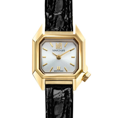 Montre MARCH LA.B MINI MANSART Electrique - Continental - Alligator noir