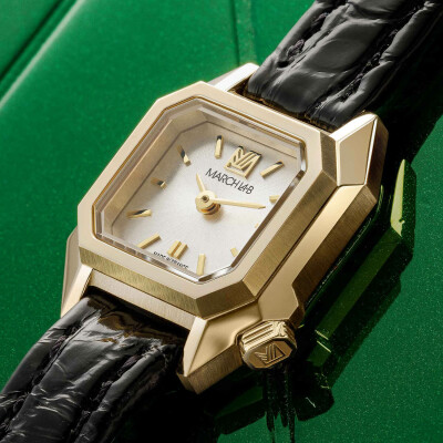 Montre MARCH LA.B MINI MANSART Electrique - Continental - Alligator noir