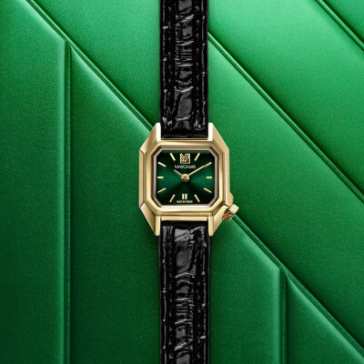 Montre MARCH LA.B MINI MANSART Electrique - Emerald - Alligator noir