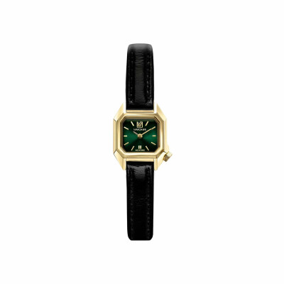 Montre MARCH LA.B MINI MANSART Electrique - Emerald - Chevreau noir