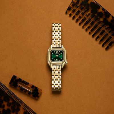 Montre MARCH LA.B MINI MANSART Electrique - Emerald - Acier doré