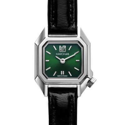 Montre MARCH LA.B MINI MANSART Electrique - Forest - Chevreau noir