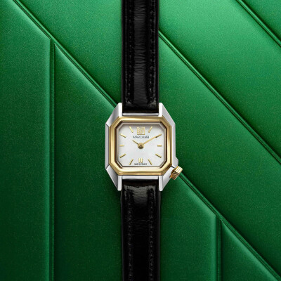 Montre MARCH LA.B MINI MANSART Electrique - Nacre - Chevreau noir
