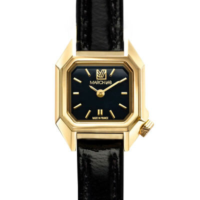 Montre MARCH LA.B MINI MANSART Electrique - Supreme - Chevreau noir