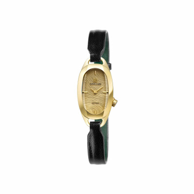 Montre MARCH LA.B OBLONGUE Electrique - Drapée Gold - Chrevreau noir