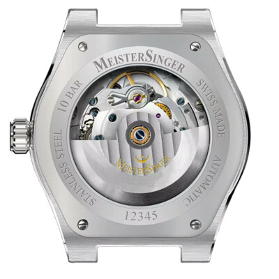 Montre MeisterSinger Kaenos Open Date - Taille soleil bleu clair