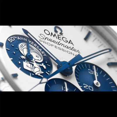 OMEGA Speedmaster Moonwatch Anniversary Edition Silver Snoopy Award watch