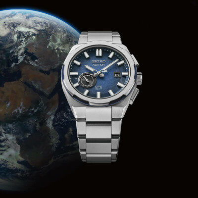 Montre Seiko Astron Quartz GPS Solaire cadran "Terre" SSJ023J1