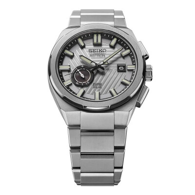 Montre Seiko Astron Quartz GPS Solaire Silvertone "Earth" Édition Limitée SSJ037J1