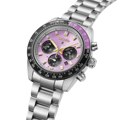 Montre Seiko Prospex Speedtimer Quartz Solaire Edo Murasaki Édition Limitée 145ème anniversaire HBJ005P1