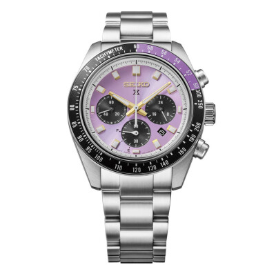 Montre Seiko Prospex Speedtimer Quartz Solaire Edo Murasaki Édition Limitée 145ème anniversaire HBJ005P1