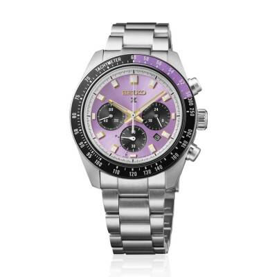 Montre Seiko Prospex Speedtimer Quartz Solaire Edo Murasaki Édition Limitée 145ème anniversaire HBJ005P1
