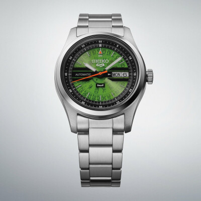 Montre Seiko 5 Sports HUF Green Édition Limitée SRPM09K1