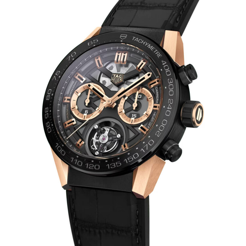 TAG Heuer Carrera Chronographe automatique Titanium Gold Tourbillon 45mm watch