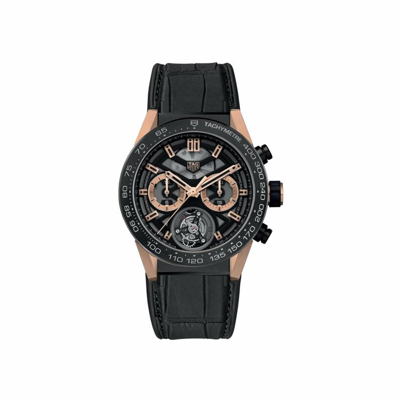 TAG Heuer Carrera Chronographe automatique Titanium Gold Tourbillon 45mm watch