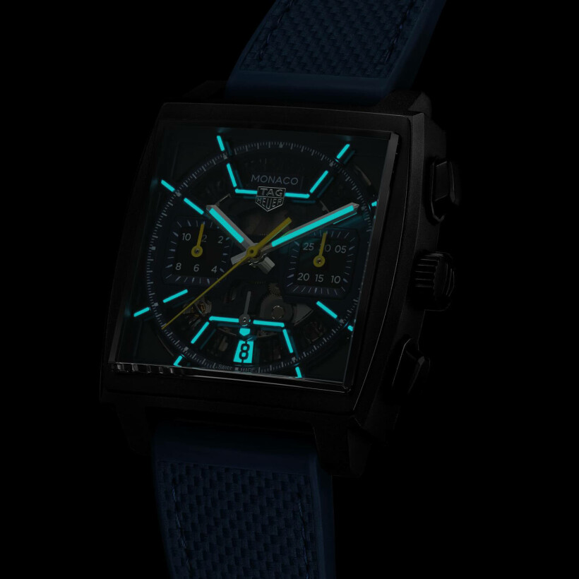 Montre TAG Heuer Monaco Chronograph Dark Blue Skeleton