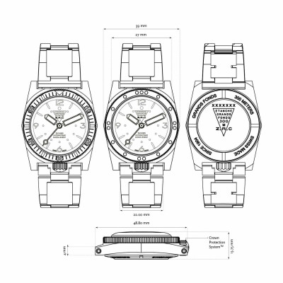 Montre ZRC 1904 Grands Fonds Héritage Chestnut™ 39mm