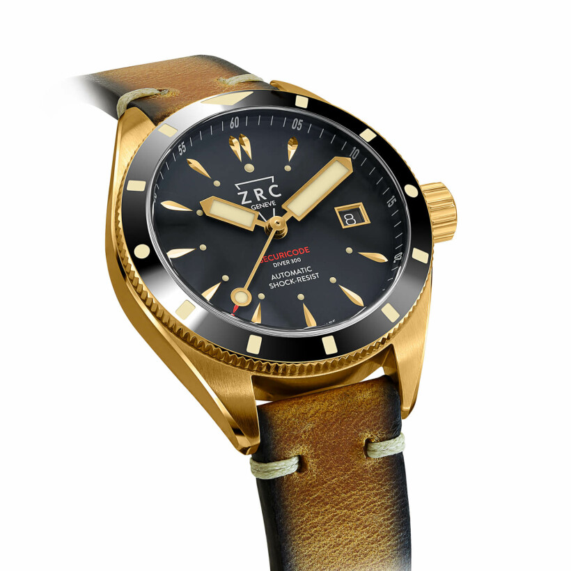 Montre ZRC 1904 SECURICODE Réédition Diver 300 Bronze Édition Limitée