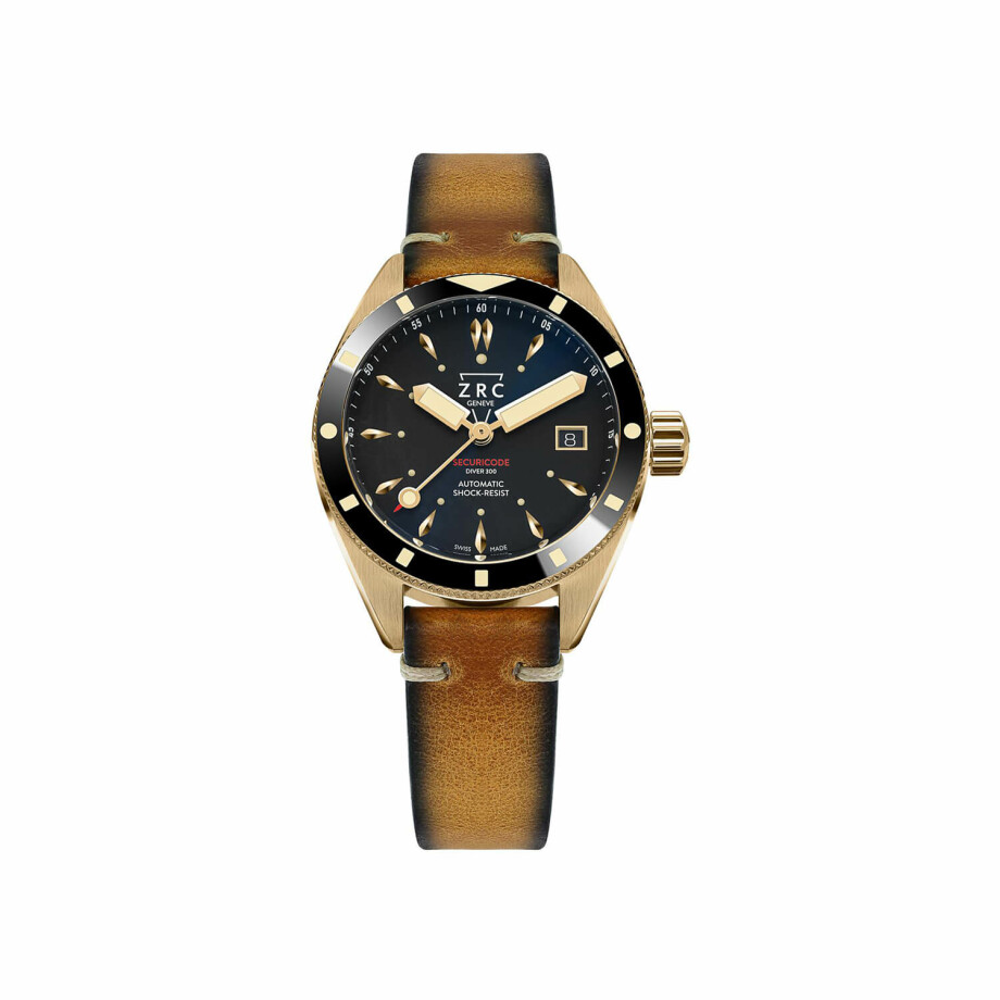 Montre ZRC 1904 SECURICODE Réédition Diver 300 Bronze Édition Limitée