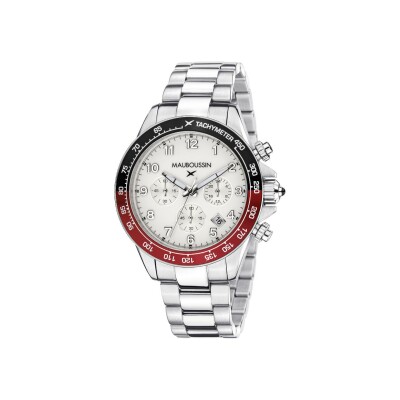 Montre Mauboussin Rage de vivre, cadran blanc, bracelet acier