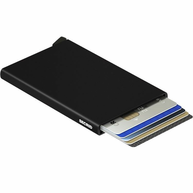 Porte-cartes Secrid Cardprotector C-Black en aluminium noir