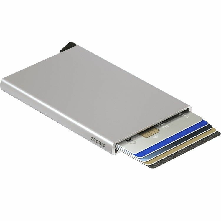 Porte-cartes Secrid Cardprotector C-Silver en aluminium argenté